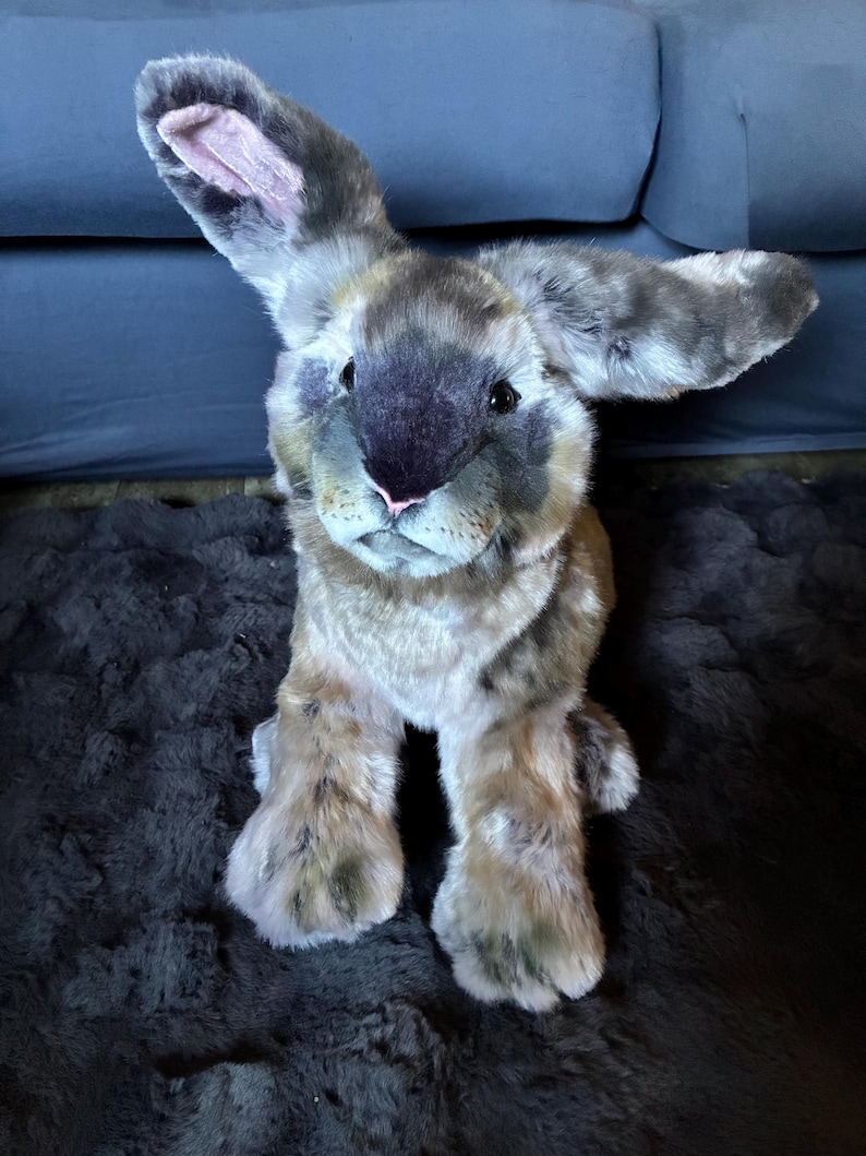Realistic Giant Flemish Rabbits Plush- Hand Made Posable Stuffed Animal ...