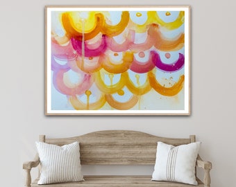 Abstract 'Sunny' Watercolor Print: Lactation Consultant Office Art