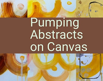 Breastmilk Pumping Abstract Art: Giclee Canvas Print