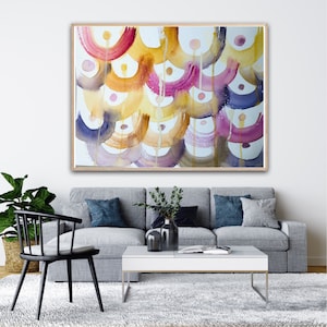Impresión en papel abstracta de "arcoíris" sobre lactancia materna, arte mural sobre lactancia materna, arte de partera, decoración artística para la oficina de la consultora de lactancia