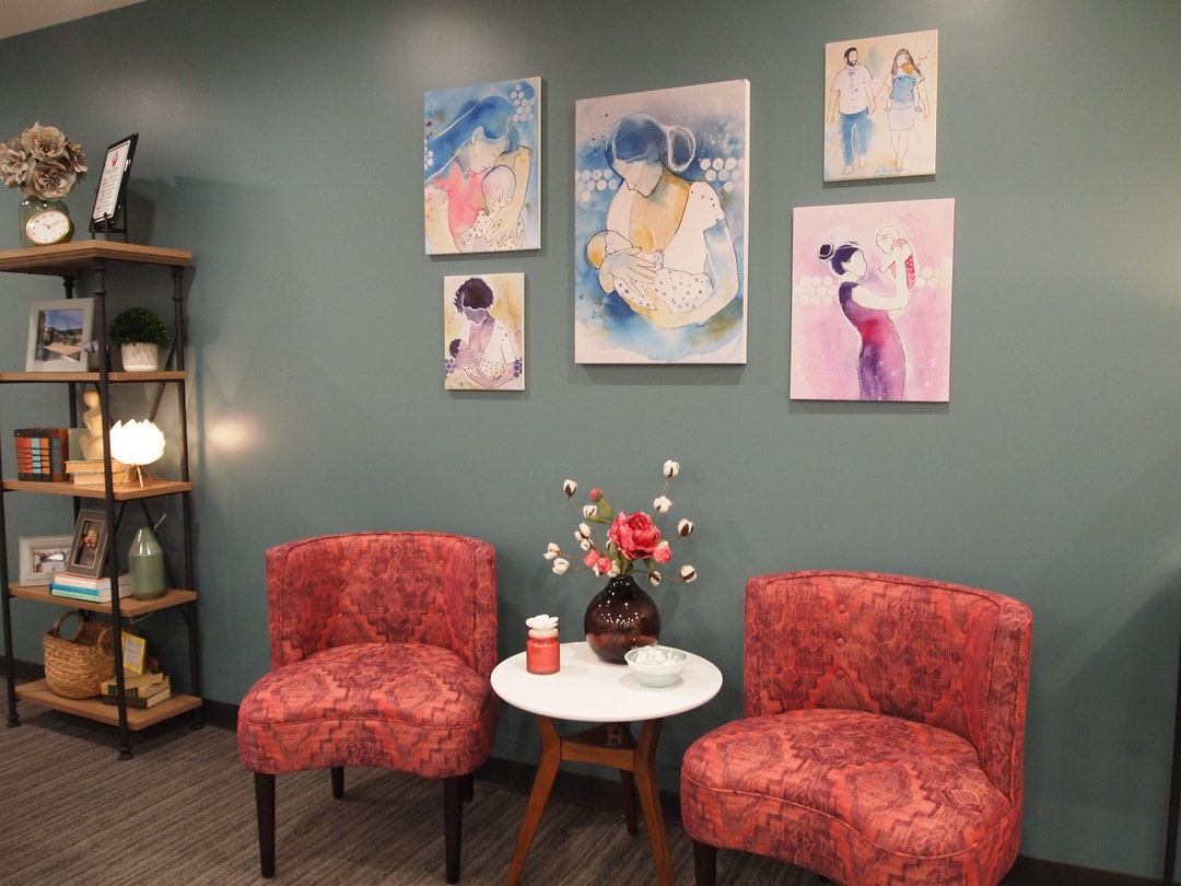 Breastfeeding Canvas Print Lactation Consultant Office Decor Etsy Canada