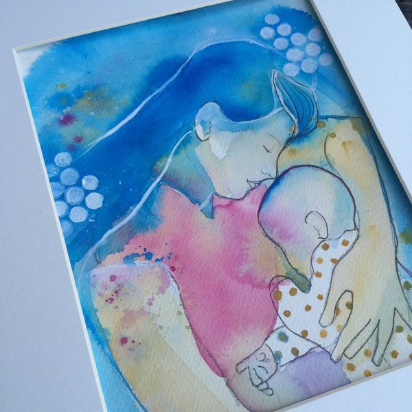Stillen Kunstdruck auf Papier, Giclee Print von Aquarellmalerei.
