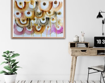 Abstract Breastfeeding Art Print: 'Brownie' Watercolor Painting