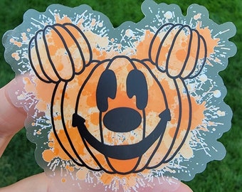 Pumpkin head sticker