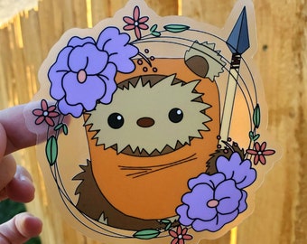 Ewok flower sticker