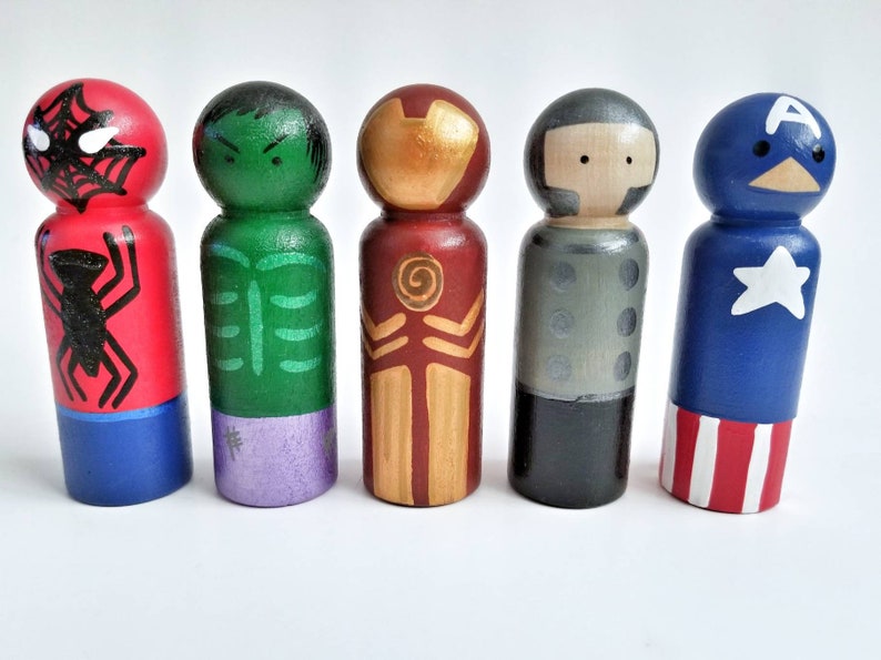 Super Hero Peg Dolls image 3