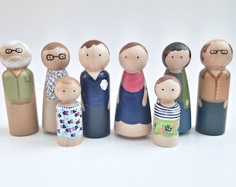 Custom Family Peg dolls