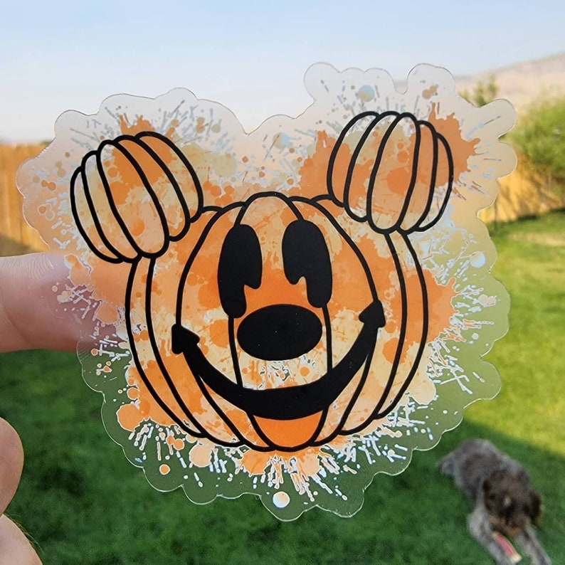 Pumpkin head sticker image 2