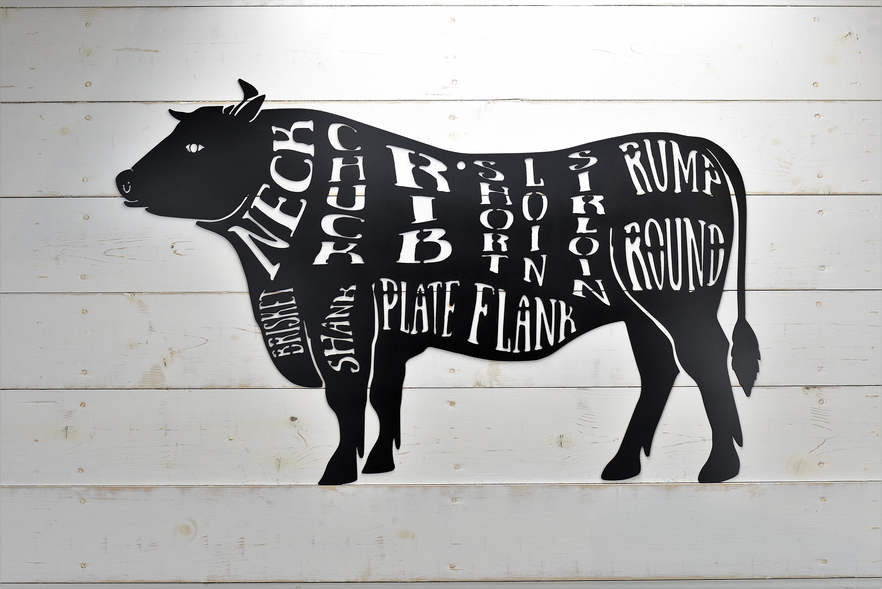 Livestock Farm Decor Butcher Diagram Butcher Shop Bad Dog Metalworks