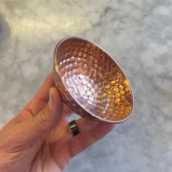 Hammered Copper Shave Dish