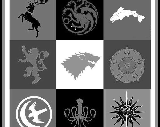 Great Houses of Westeros Blanket / Throw Pattern Graphs Etsy