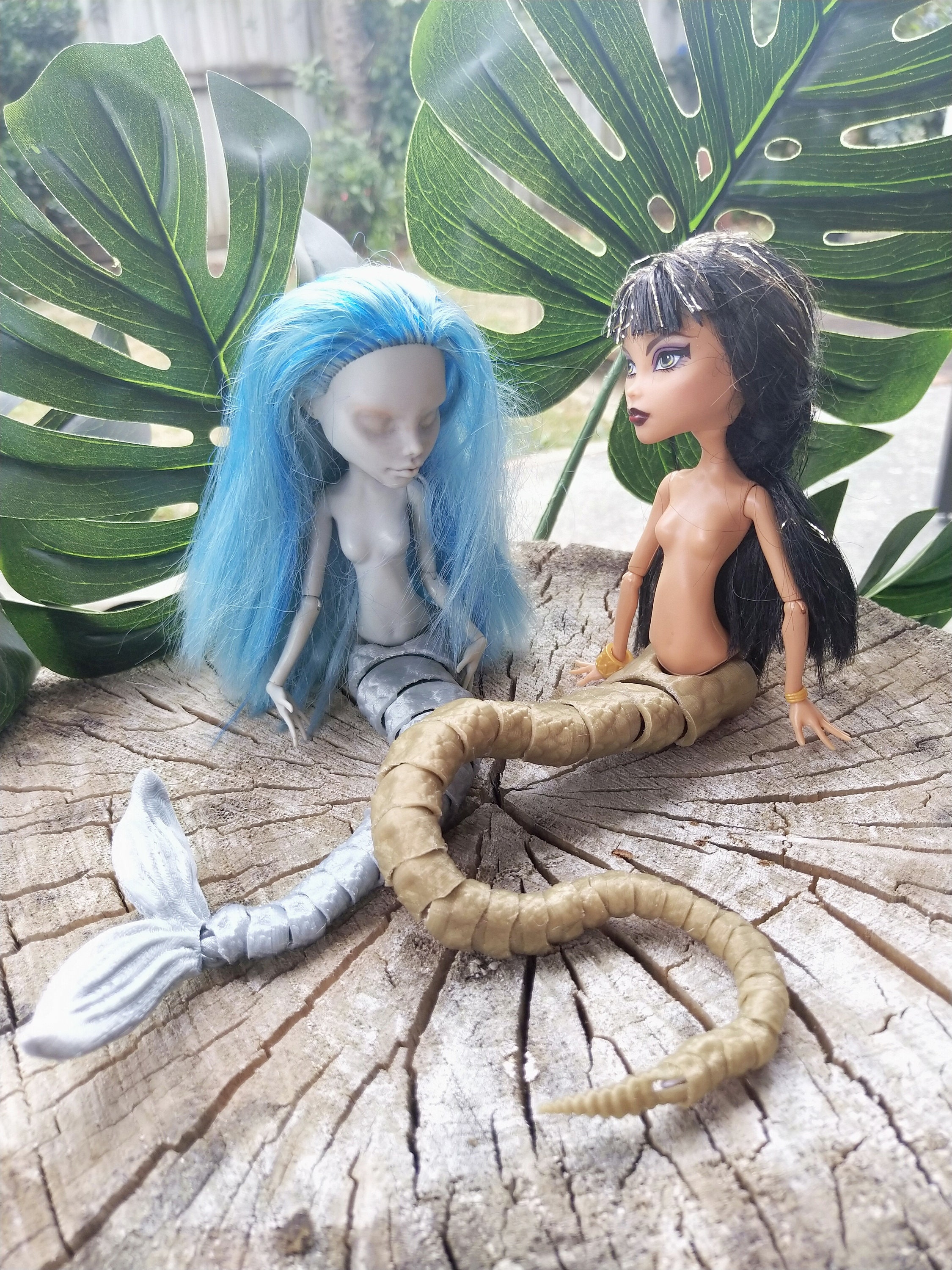 3D Printed Monster High Snake and Mermaid Tail Twin Pack - Etsy
