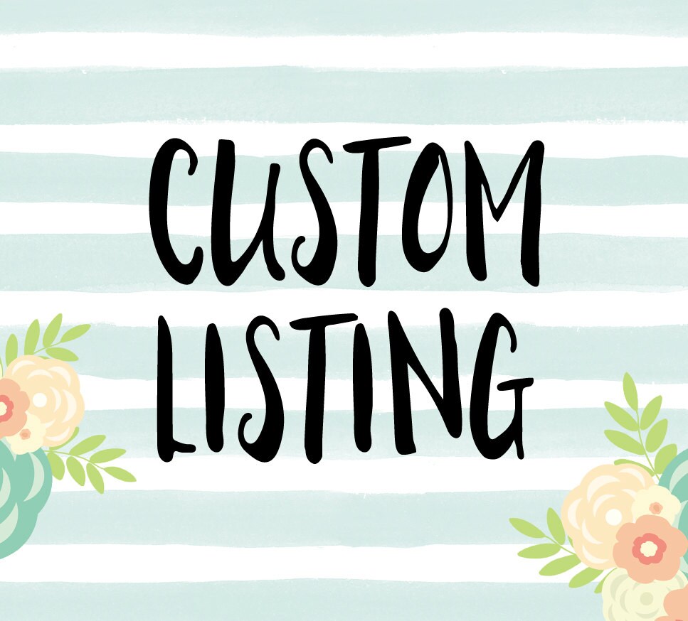 Custom Listing Etsy