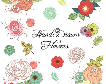 VENTA, boda Floral Imágenes Prediseñadas, imágenes prediseñadas flor flores Scrapbook, Vector flores, imágenes prediseñadas de flores de primavera, Collage Digital, imágenes prediseñadas de boda