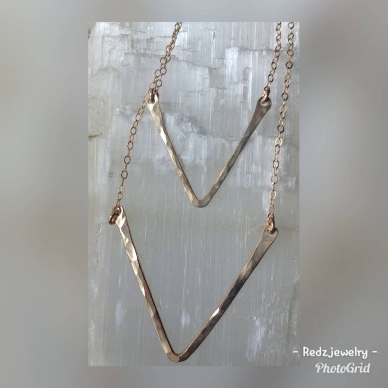 Mommy and me matching V necklace set