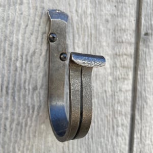 Hook, Extra large hand forged hook. Wreath hanger, Rifle display