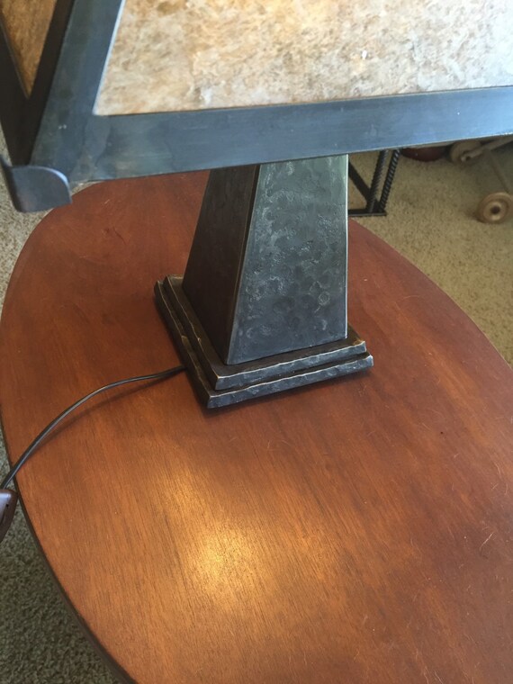 Table Lamp With Mica Shade In The Cratsman Style Table Lamp With Mica Shade In The