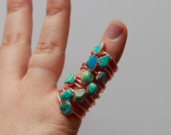 Turquoise Ring READY TO SHIP // December Birthstone // Raw Stone Turquoise Ring / Boho Jewelry, Gift For Mom, Gift For Daughter, Birthday