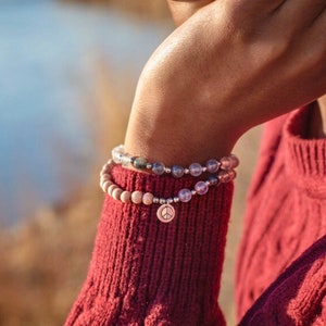 Grounding Gemstone Bracelet / Fidget Bracelet, Anxiety Jewelry / Moonstone Bracelet, Strength Bracelet, Mala beads, Mala bracelet, Healing