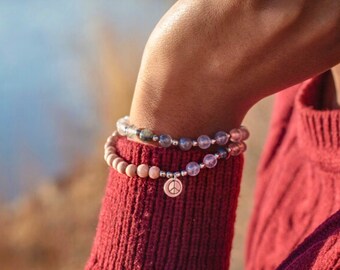 Grounding Gemstone Bracelet / Fidget Bracelet, Anxiety Jewelry / Moonstone Bracelet, Strength Bracelet, Mala beads, Mala bracelet, Healing