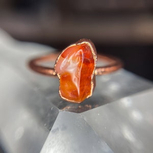 Carnelian Ring, Orange Stone Ring, Spiritual Jewelry, Standing Ring, Christmas Gift, Promise Ring, Gemstone Ring, Carnelian Stone