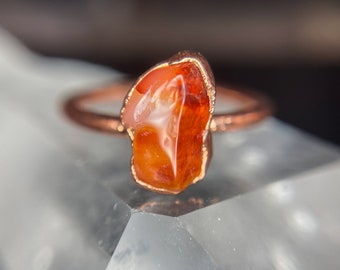 Carnelian Ring, Orange Stone Ring, Spiritual Jewelry, Standing Ring, Christmas Gift, Promise Ring, Gemstone Ring, Carnelian Stone