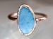 Opal Ring // Blue Boulder Opal Ring /// Raw Stone Ring /// October Birthstone // Electroformed Ring /// Boho Jewelry