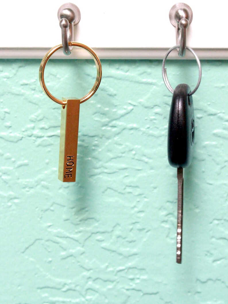 Custom Stamped Bar Keychain / Personalized Customize Gift / Etsy
