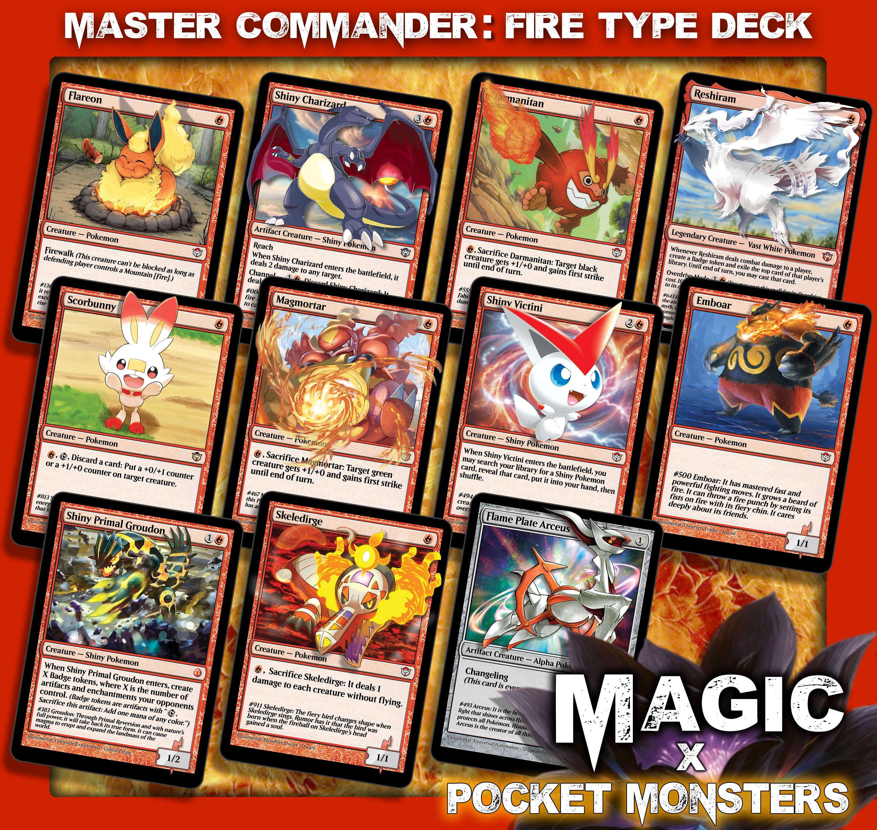 pokemon cards fire deck Type TCG Assortment Bundle Japanese Pokemon Cards uses a thinner card stock and are thinner than international/English Pokemon Cards. What is your best fire