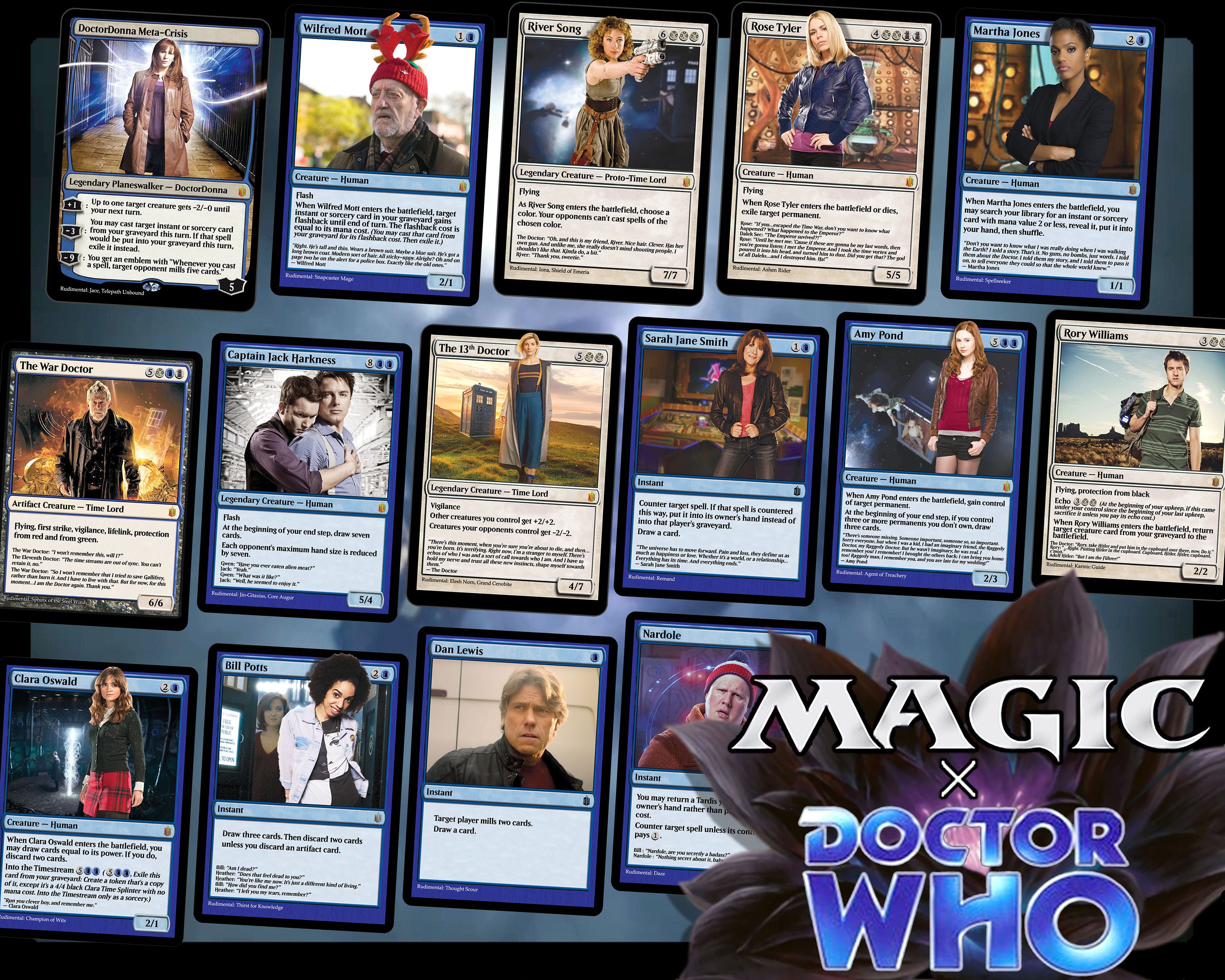 The Time & Space Deck Doctor Who Magic Trading Cards Complete