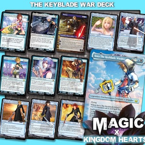 The Keyblade War Deck - Kingdom Hearts MTG Trading Cards - Complete EDH Commander Deck of 100 Cards