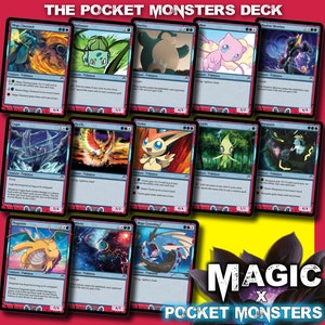 The Pocket Monsters Deck - Magic Trading Cards - Komplettes Standard Construed Deck mit 61 Karten