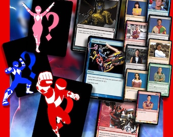 The Mighty Morphin Deck - Themed Proxy Magic Trading Cards - Complete Standard Constructed Deck of 76 Cards