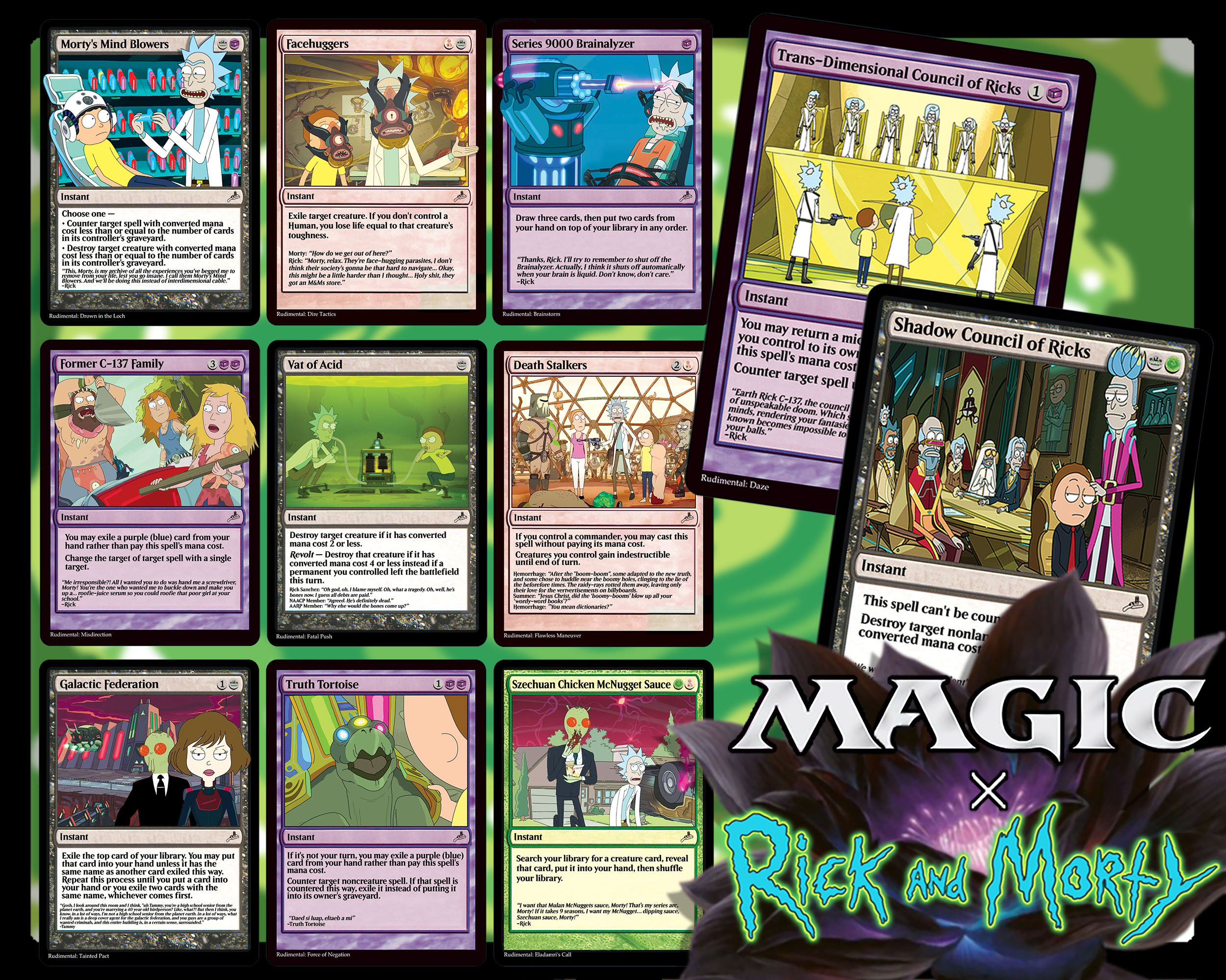 The Get Schwifty Deck Rick and Morty Magic Trading Cards