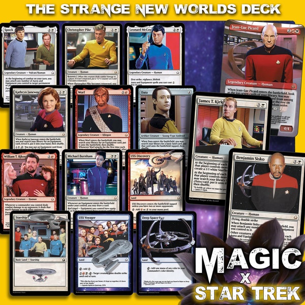 The Strange New Worlds Deck - Star Trek Magic Trading Cards - Complete Commander Deck of 100 Cards