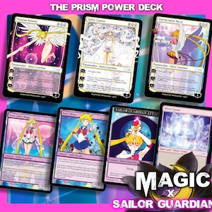 The Prism Power Deck - Cartas coleccionables de Sailor Guardian Magic - Baraja estándar completa construida de 88 cartas