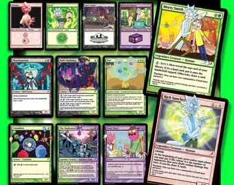 The Get Schwifty Deck - Rick and Morty Magic Trading Cards - Complete EDH Commander Deck of 100 Cards