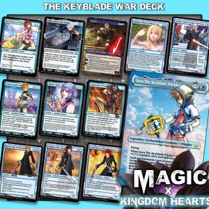Het Keyblade War Deck - Kingdom Hearts Magic Trading Cards - Compleet EDH Commander-spel met 100 kaarten