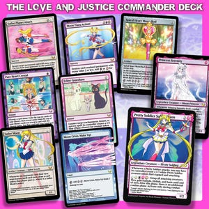 The Love & Justice Deck - Sailor Guardian Magic Trading Cards - Complete EDH Commander Deck of 100 Cards