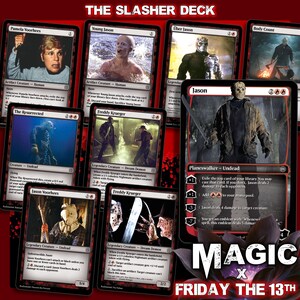 The Slasher Deck - Friday the 13th Magic Trading Cards - Compleet standaardspel met 72 kaarten