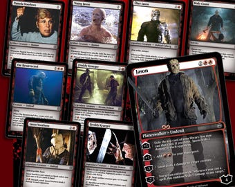 The Slasher Deck - Friday the 13th Magic Trading Cards - Complete Standard Constructed Deck of 72 Cards