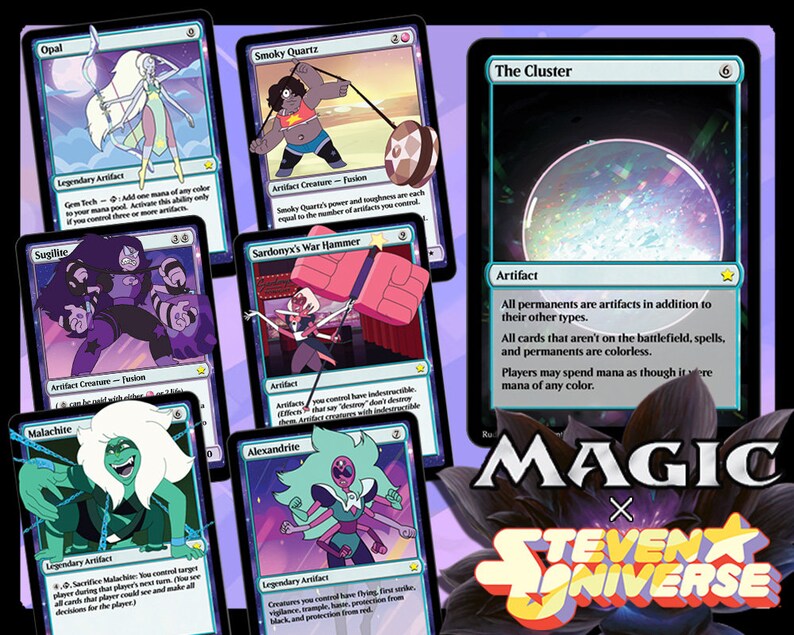 The Crystal Gems Deck Steven Universe Trading Cards Etsy