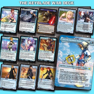 The Keyblade War Deck - Kingdom Hearts MTG Trading Cards - Complete EDH Commander Deck of 100 Cards