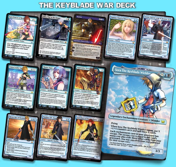 The Keyblade War Deck - Kingdom Hearts MTG Trading Cards - Complete EDH  Commander Deck of 100 Cards - Etsy