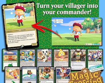 The New Horizons Deck - Animal Crossing Magic Proxy Trading Cards - Complete EDH Commander Deck of 100 Cards
