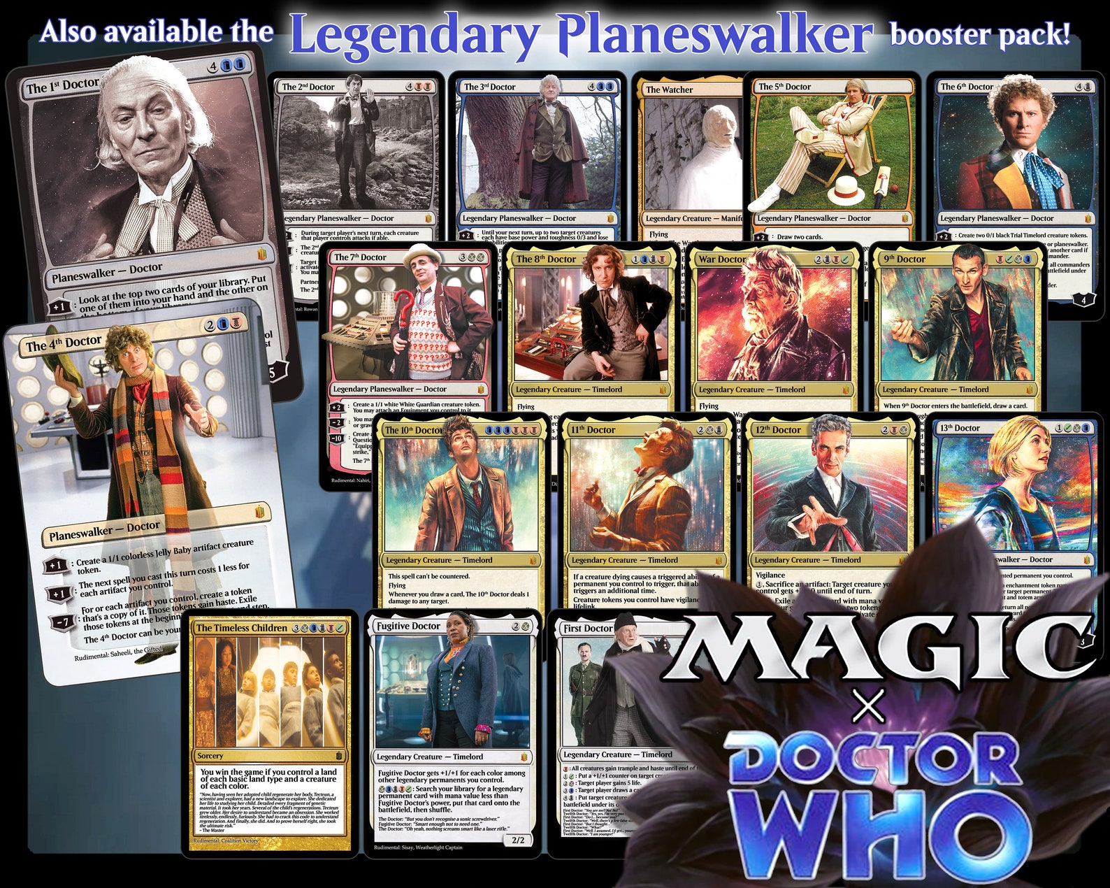 The Time &amp; Space Deck Doctor Who Magic Trading Cards - Etsy