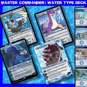 Master Commander: Tipo Acqua - Carte Collezionabili Pokémon MTG - Mazzo Completo in stile Commander EDH da 100 carte