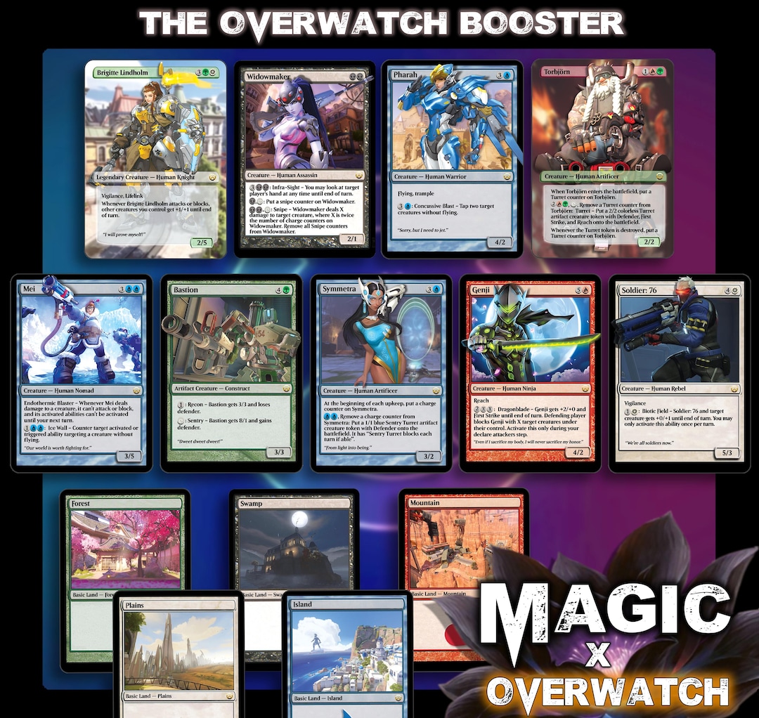 overwatch mtg cards The Overwatch Booster Deck of 30 MTG Trading Cards