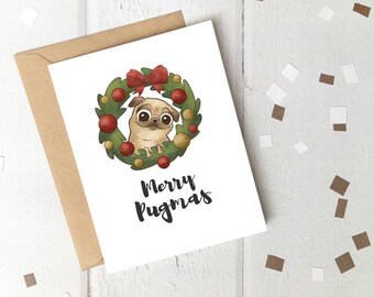 Merry Pugmas Printable Christmas Card