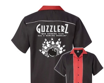 Guzzlers Classic Retro Bowling Shirt - Swing Master 2.0 - Includes Embroidered Name